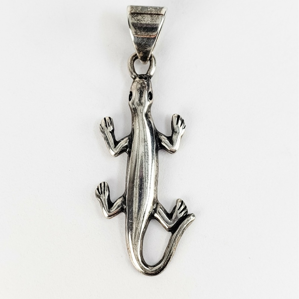 Vintage Sterling Silver 925 Pendant Lizard Gecko Salamander